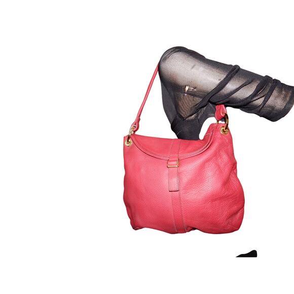 Barr + Barr Red Leather Hobo Shoulder Handbag EUC - Picture 4 of 7